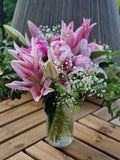 Bouquet de lys et pivoines